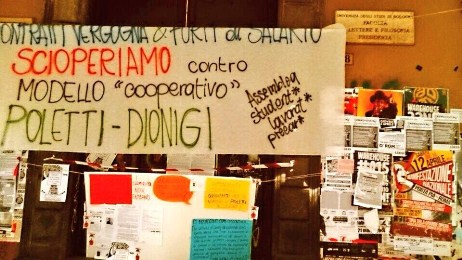 Manifesti collettivo studentesco Unibo