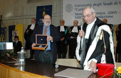 Umberto Eco riceve Laurea Honoris Causa