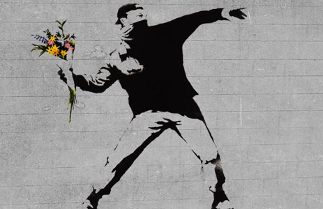 Immagini opere graffiti Banksy