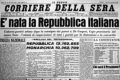 Corriere della Sera 2 Giugno 1946 sulla storia Festa della Repubblica