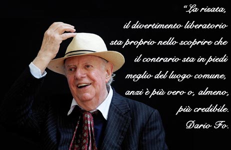 Foto per ricordare chi era Dario Fo