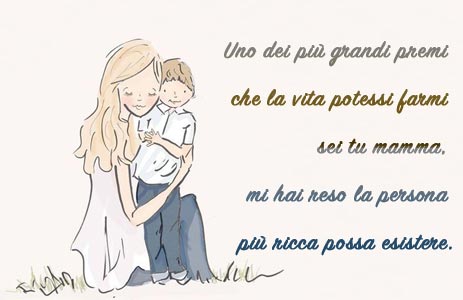 Immagini con frasi di buona festa della mamma per bambini