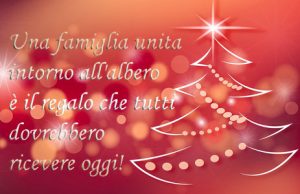 Immagine con frasi per auguri di Natale affettuosi da dedicare alla famiglia