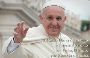 Immagini con frasi per Natale di Papa Francesco