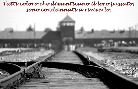 Immagini con citazioni di poesie del Giorno della Memoria