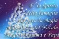 Immagini con dediche di Natale a papà e mamma dai figli