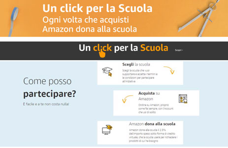 Un click per la scuola Amazon