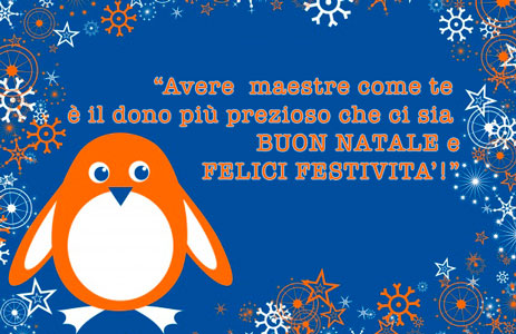 Cartoline con messaggi di auguri di Natale per maestre