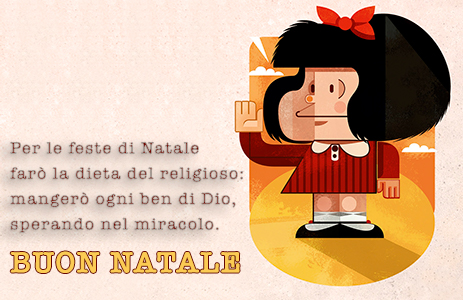 Immagini con frasi di Natale di Mafalda