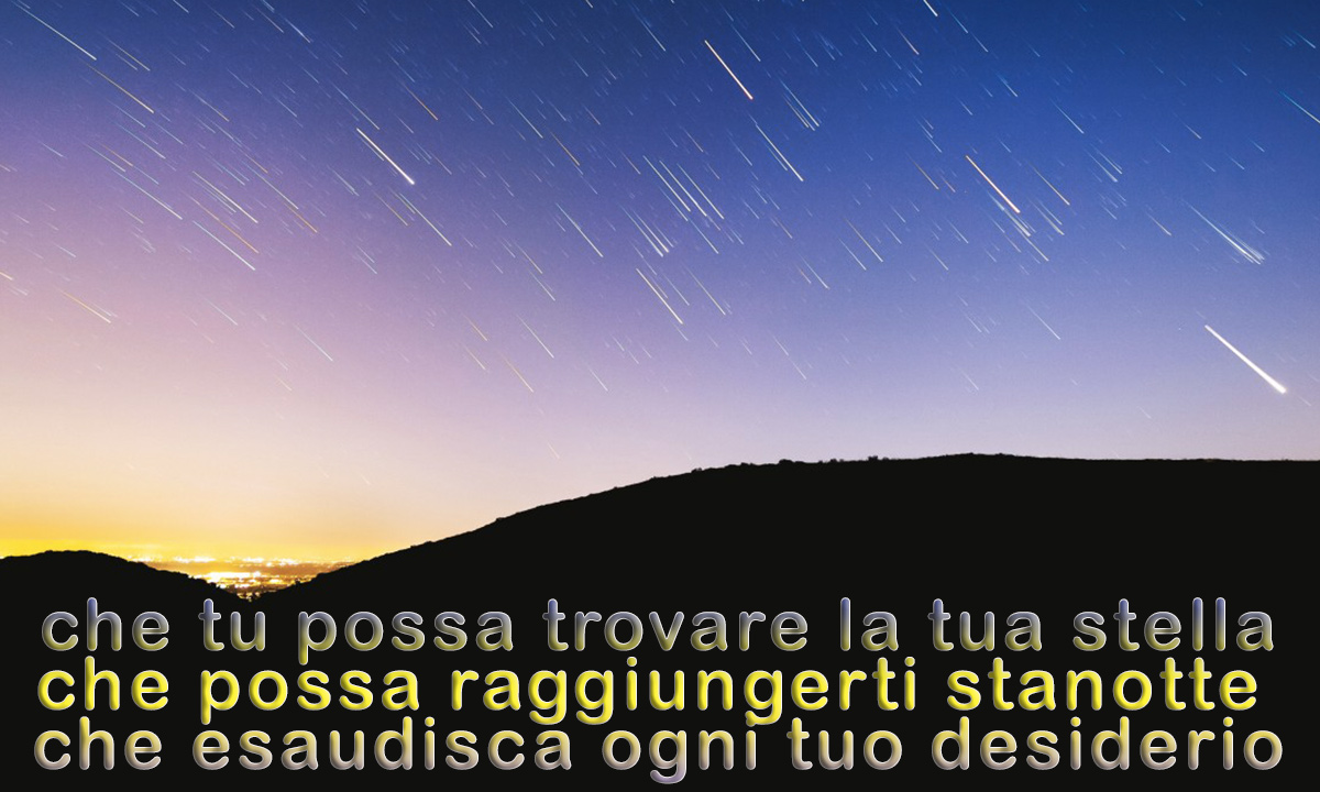 Immagini con frasi sulle stelle cadenti da dedicare per esprimere desideri