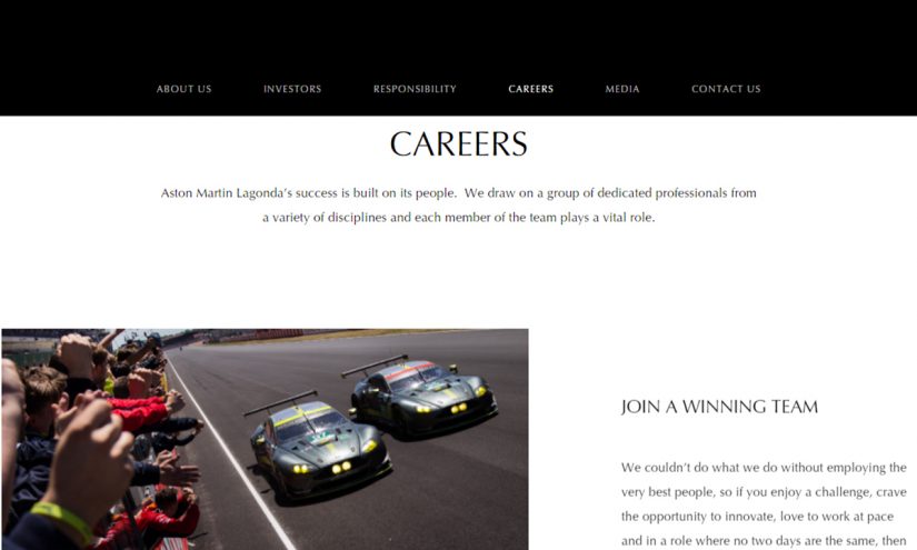 Lavorare in Aston Martin